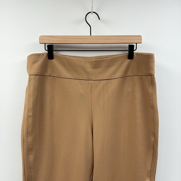 Express Columnist Ponte Knit High Rise Pull-On Trouser Ankle Pant Career Tan XL - Picture 4 of 10